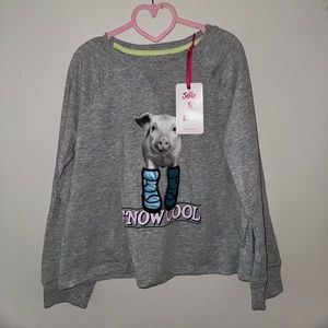 BNWT, Justice, girls graphic long sleeve top size 7/8